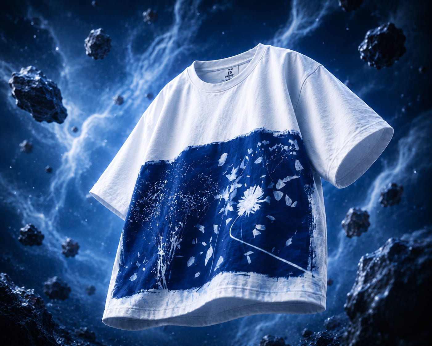 DAUNTE Botanical Bloom Tee – Hand Printed with Real Flowers