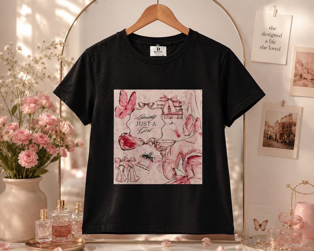DAUNTE "Just A Girl" Graphic Oversized Tee for Women